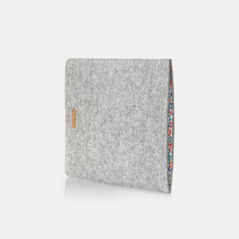 Fodral för Surface Pro 9 | tillverkad av filt och ekologisk bomull | ljusgrå - colorful | "LET"-modell