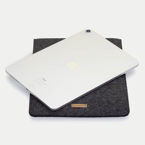 Fodral för Galaxy Tab S6 lite (2022) | tillverkad av filt och ekologisk bomull | antracit - colorful | "LET"-modell