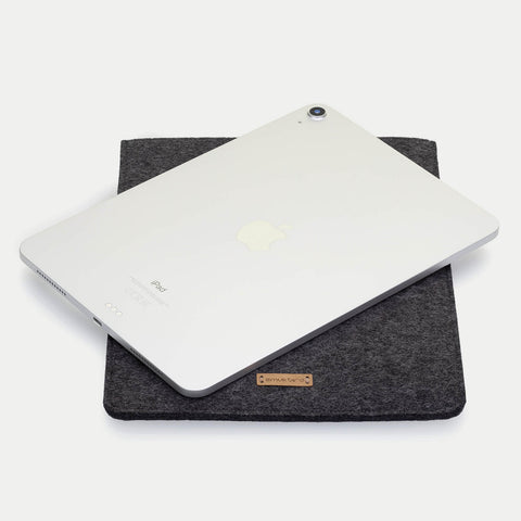 Fodral för iPad Pro 12.9" - 5th gen | tillverkad av filt och ekologisk bomull |  antracit - colorful | "LET"-modell