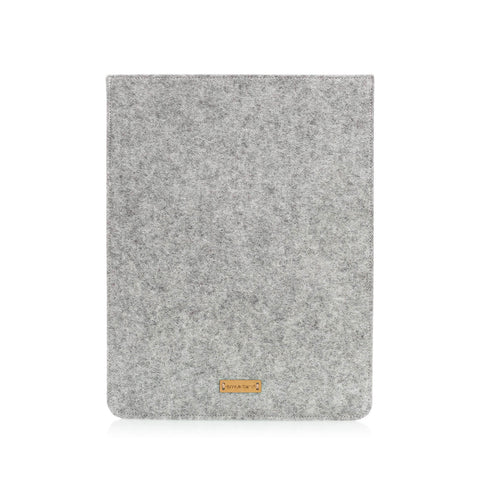 Custom E-Ink tabletfodral | gjord av filt och ekologisk bomull | ljusgrå - Bloom | Modell "LET"