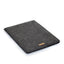Fodral för Surface Pro 9 | tillverkad av filt och ekologisk bomull | 
antracit - stripes | "LET"-modell