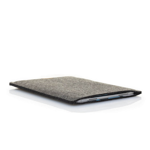 Fodral för Galaxy Tab S8 | tillverkad av filt och ekologisk bomull | 
antracit - shapes | "LET"-modell