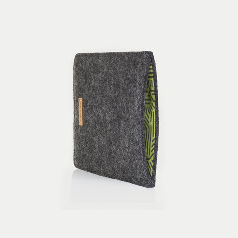 Fodral för Onyx Boox Tab X | gjord av filt och ekologisk bomull | antracit - ränder | Modell "LET"