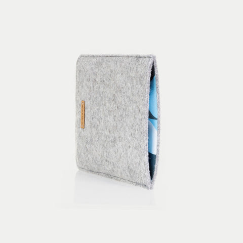 Överdrag för Kindle Scribe | av filt och ekologisk bomull | ljusgrå - shapes | "LET"-modell