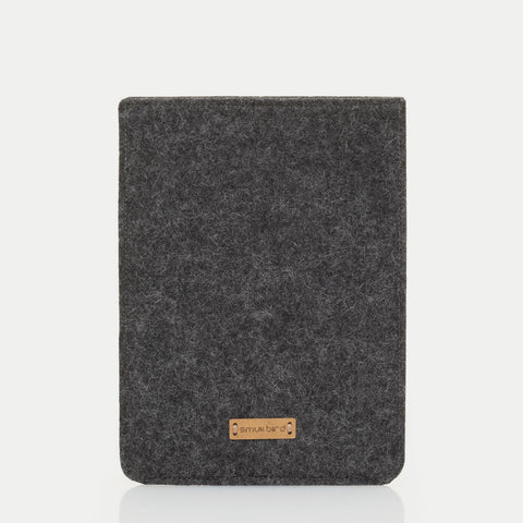 Fodral till Kindle Paperwhite 10 | gjord av filt och ekologisk bomull | antracit - färgglad | Modell "LET"