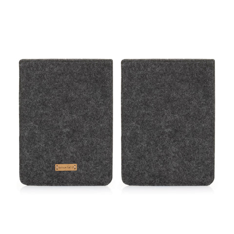 Fodral för PocketBook InkPad 3 | gjord av filt och ekologisk bomull | antracit - färgglad | Modell "LET"