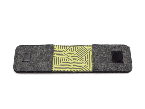 EC-kortfodral av filt | antracit - Stripes