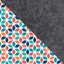 Fodral för PocketBook Color | gjord av filt och ekologisk bomull | antracit - färgglad | Modell "LET"