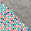 Fodral för reMarkable 1 | av filt och ekologisk bomull | ljusgrå - colorful | Modell "LET"